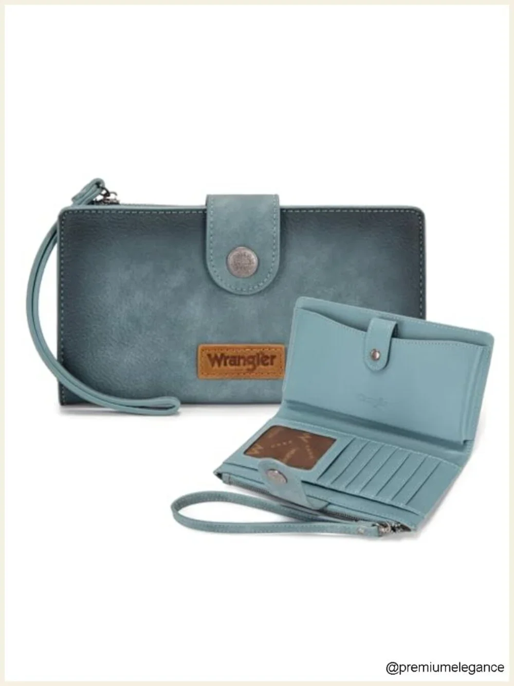 Minimalist Wristlet Wallet with Phone Pocket and RFID Blocking